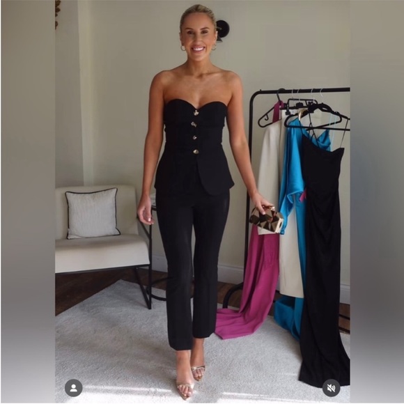 Zara piece strapless bustier flared jumpsuit - Picture 14 of 14